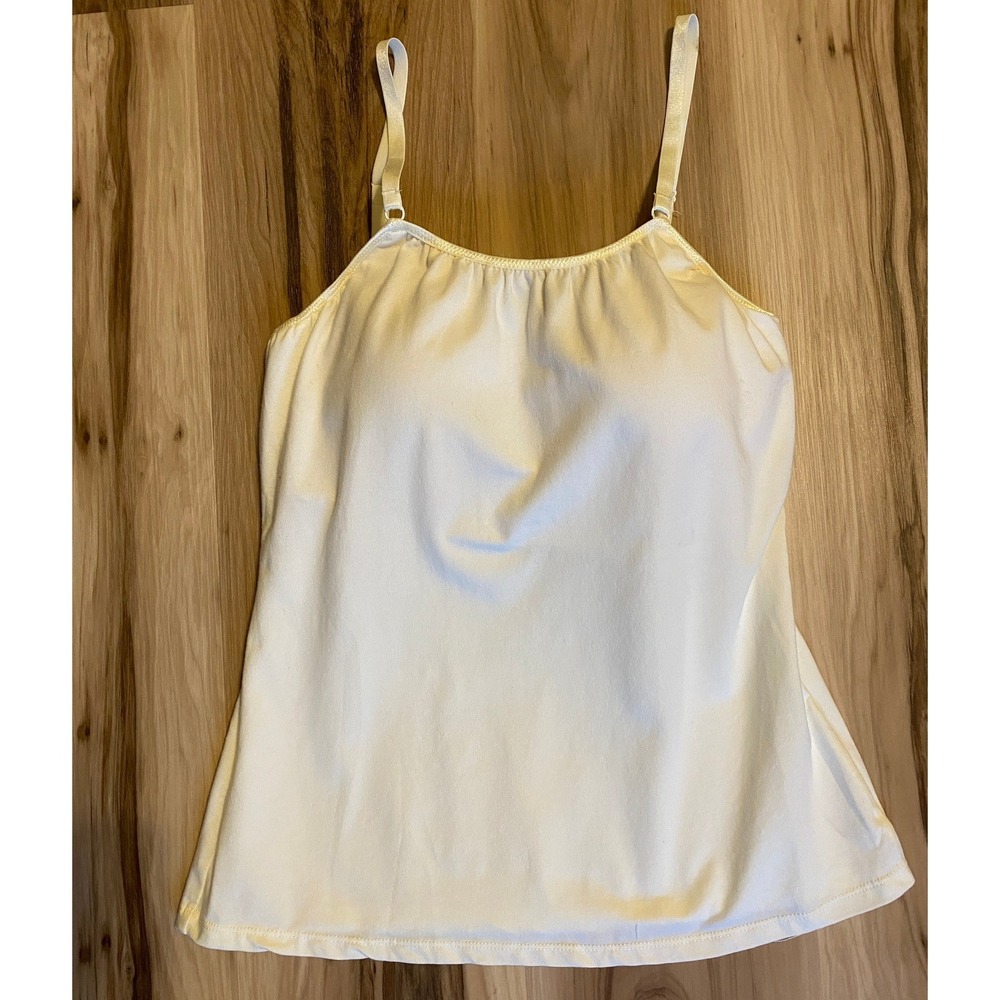 Soft Surroundings Cream Ivory Built-In Underwire Bra Camisole Tank Top 36D